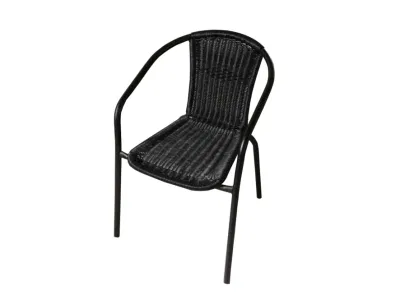 Jardín al aire libre Patio Muebles Ratán mimbre silla pila Bistro 3pcs Conjuntos