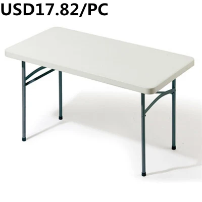 Plástico portátil popular y moderno comedor Jardín Piscina Casa Mesa plegable