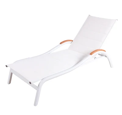 La eslinga de Textilene bastidor de aluminio de la piscina al aire libre tumbonas Chaise Silla de playa Tumbona