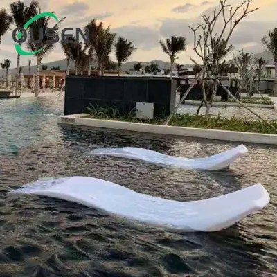 Plástico reforzado con fibra de vidrio patio piscina al aire libre muebles tumbonas Chaise tumbona doble