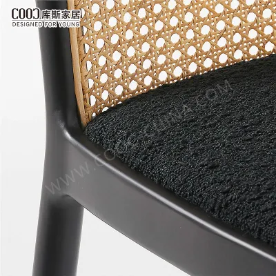 El bastidor de madera maciza de haya de nuevo de Rattan Silla Restaurante Pierre Jeanneret silla caña
