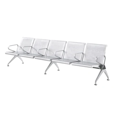 Fabricante de 3 asientos Aeropuerto silla de espera Metal Acero público Mobiliario de exterior silla de exterior Banco asientos Garden Chair