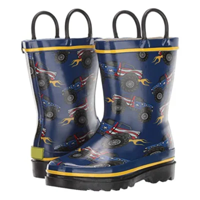  Unisex bebé limpio claro Rainboots zapatos botas Wellington cool