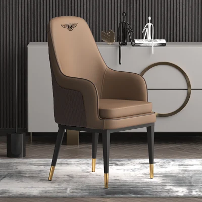 Blanco High Back Solid Wood Sillas de comedor Nogal Negro tejido Restaurante de cuero italiano Moser Purple Velvet silla comedor