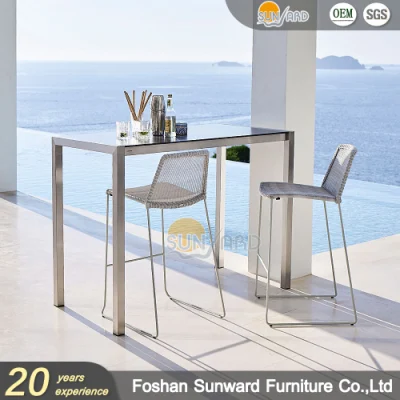 Mayorista Jardín exterior Hotel Inicio Resort Villa proyecto Patio moderno Chino personalizado Ocio aluminio tapizado al aire libre Bistro Bar Set