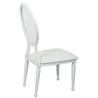 Fabricante Muebles estilo francés caña curva redonda espalda tapizado Louis Comedor silla Hotel Casa Banquete Madera Metal silla de boda