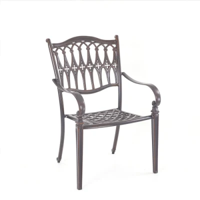  Roma Jardín/patio/ocio/EXTERIOR/fundición de aluminio silla con reposabrazos