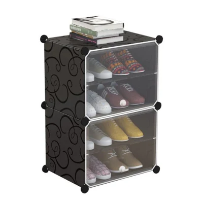  Rock de bambú para rack de 5 pares de Nivel Organizador 50 Muebles Casa lazy susan mayorista de la esquina de madera armario de zapatos de tela blanca