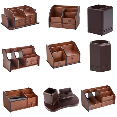 Planificador de cuero personalizado Joyería de Zapatos metálicos Organizador de escritorio de Oficina