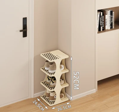 Caja de zapatos para casa pequeña de puerta sencilla bastidor de zapatos duradero