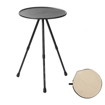  La aleación de aluminio regulable en altura de la Mesa plegable mesa de picnic al aire libre la pesca barbacoa Mini Mesa Redonda Wyz21780