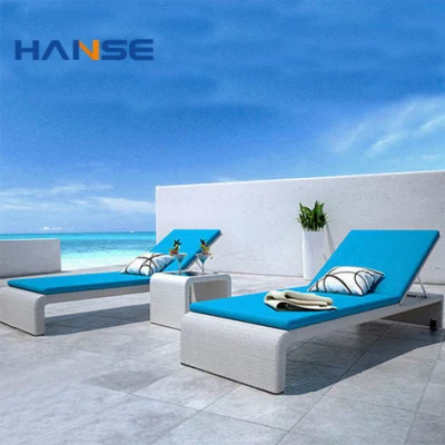 EVA Natural resina Cojín impermeable Reclining Sun Beds Playa Lounger Sun Lounge para hoteles
