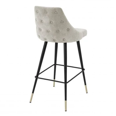 Base metálica personalizada barra de sillas altura Velvet altura Cocina altura Taburete de bar