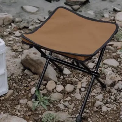 Mini plegado Maza taburete aluminio aleación pequeño Camping exterior Metal Taburete Maza