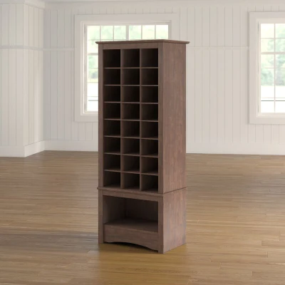  Mobiliario de casa Espresso 24 pares de zapatos de MDF de alta armario rack para Salón