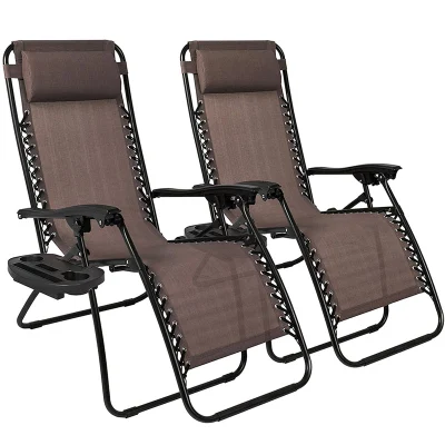 2 sillas plegables de gravedad cero para Patio, tumbona de ocio, silla chaise longue, silla honda