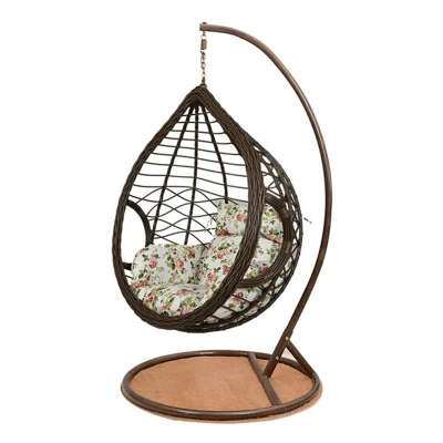  Precio barato para interiores modernos silla columpio colgando al aire libre el patio de bambú de mimbre Rattan silla columpio huevo