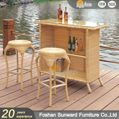 Mayorista Jardín exterior Hotel Inicio Resort Villa proyecto Patio moderno Chino personalizado Ocio aluminio tapizado al aire libre Bistro Bar Set