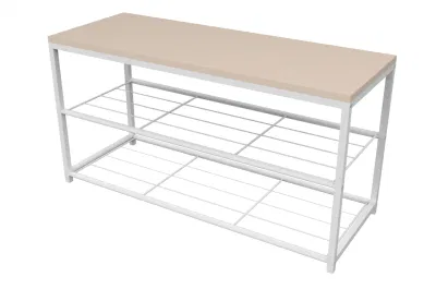 Bastidor de zapata apilable de 3 niveles de tendencia simple, zapata ajustable y prescindible Organizador de almacenamiento de estantes