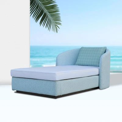  Foshan Individual OEM Salón Piscina Acero Camping Sun cama Alta Extremo de la tumbona al aire libre