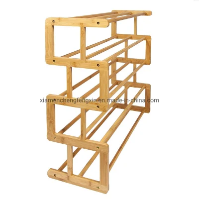 La decoración del hogar de nivel 5 Organizador de Almacenamiento en rack de zapatos de madera