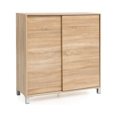  Armario de almacenamiento simple moderno de gran capacidad Armario de madera bastidor de zapatos de entrada