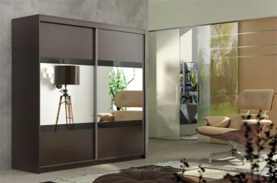 Espejo de alta calidad de puertas correderas armario dormitorio (HF-EY012)