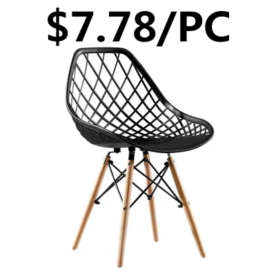  El respaldo cómodo Hogar Cocina comedor exterior silla de plástico blanco