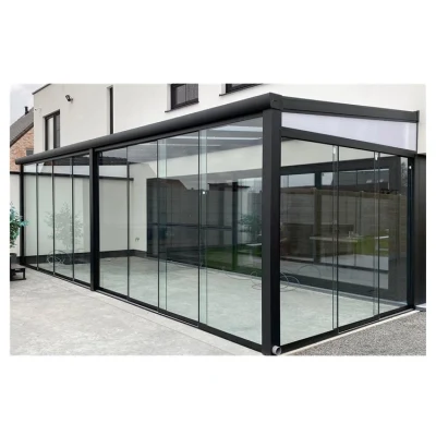  Al aire libre jardín de aluminio de vivienda Sol casas de cristal Sunrooms de Villa Jardín Invernadero