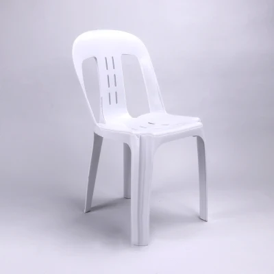 Mejor Precio Silla de Plástico Blanco Barata para Patio, Jardín y Exterior, Apilable, de Resina PP, Monobloc, de China, con Brazos.