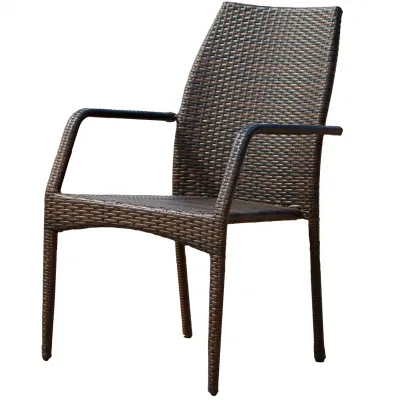 Conjunto bistró pequeño jardín al aire libre de ocio Rattan muebles de mimbre 4 sillas y mesa de 1