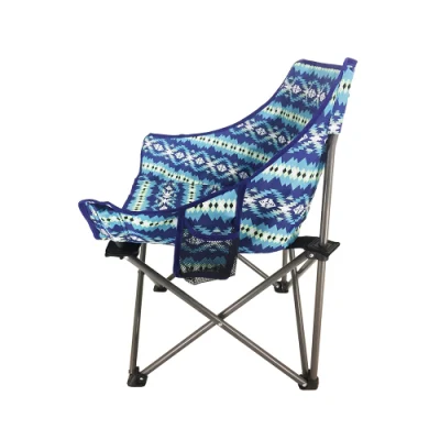 Logotipo personalizado con almohadilla de calentamiento silla plegable de camping para exteriores