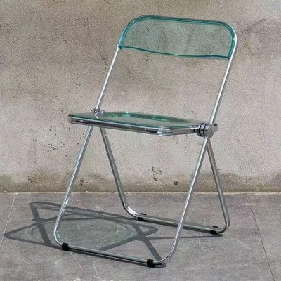 Silla de Comedor plegable de plástico transparente de la moderna Silla de Comedor