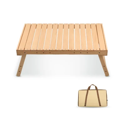  Kinggear al aire libre Camping portátil plegable de madera Mesa de picnic