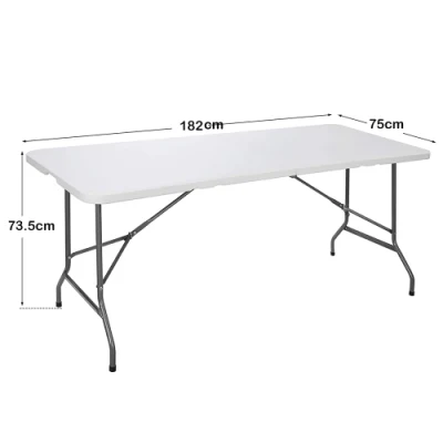 6ft plegable portátil de plástico para comer picnic en el interior y al aire libre Mesas de campo