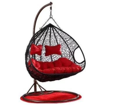 Cómoda silla columpio Metal Patio exterior Rattan silla
