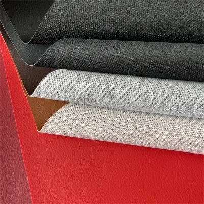 PVC en relieve de imitación de cuero sintético artificiales de tela para muebles sofá