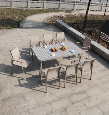 Patio al Aire Libre Villa de las mesas y sillas Open-Air balcón fuera de la tabla de aleación de aluminio nórdico Simple Ocio mesas y sillas