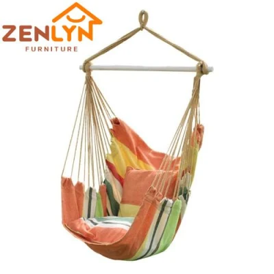  Patio exterior Jardín Ocio porche Swing Seat Sillón Colgante Brasileño Hamaca hamaca silla colgante de cordón de lona de algodón