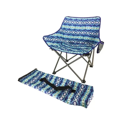 Logotipo personalizado con almohadilla de calentamiento silla plegable de camping para exteriores
