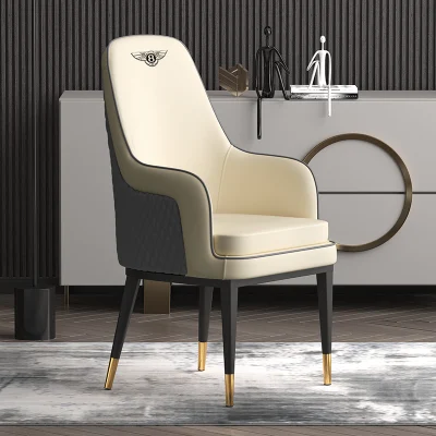 Blanco High Back Solid Wood Sillas de comedor Nogal Negro tejido Restaurante de cuero italiano Moser Purple Velvet silla comedor