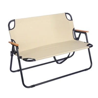  Banco de camping portátil plegable para dos personas al aire libre, asiento doble suave de silla de playa.