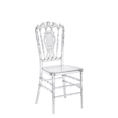 Mejor Venta transparente resina de cristal de boda Chiavari Napoleón silla