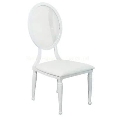 Fabricante Muebles estilo francés caña curva redonda espalda tapizado Louis Comedor silla Hotel Casa Banquete Madera Metal silla de boda