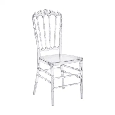 Mejor Venta transparente resina de cristal de boda Chiavari Napoleón silla