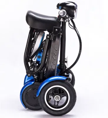  Potente y ligero plegable pequeña movilidad con los niños silla de ruedas compactas Scootmobiel Scootmobiel 4 robustos y estables Escootmobiel