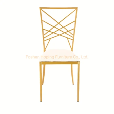  Silla lateral trasera X espalda para restaurante Cocina comedor Sala Eventos de Boda Mobiliario Bueno apilable más barato PU comedor Presidente