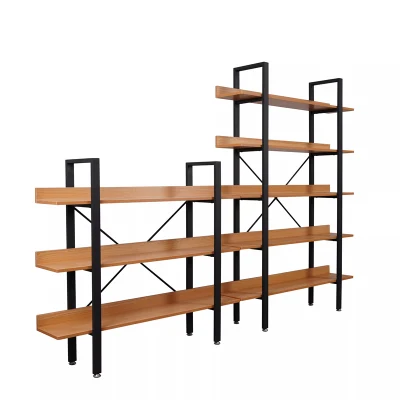 Muebles de Salón estantería metálica para Rack Framewooden Reservar Casa Estantería Metálica 3 niveles de diseño