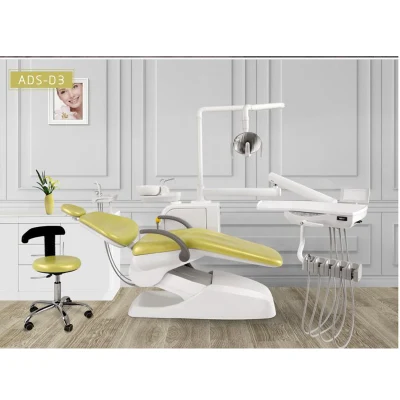 2022 Nueva Economía China mayorista de accesorios portátiles Prosthodontics Foshan LED Cuero Sillon Suntem Unidad Dental Presidencia armazón de aluminio