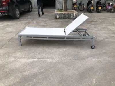 Doble tumbona Piscina Balda de aluminio más cómodo al aire libre Silla de salón
